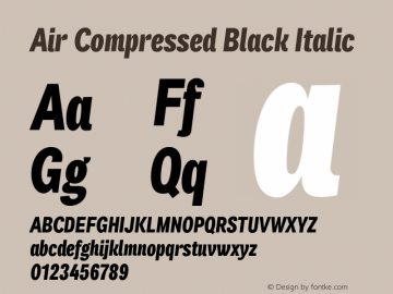 Air Compressed Black Italic Version 1.00图片样张