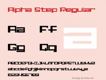 Alpha Step Regular Macromedia Fontographer 4.1.2 12/27/98图片样张