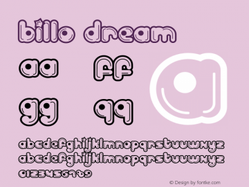 Billo Dream 001.000 Font Sample