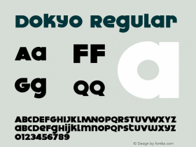 Dokyo Regular 001.000 Font Sample