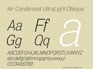 Air Condensed UltraLight Oblique Version 1.00图片样张