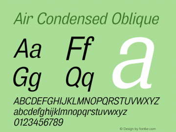 Air Condensed Oblique Version 1.00图片样张