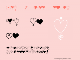 Heart Doodles Regular Unknown Font Sample