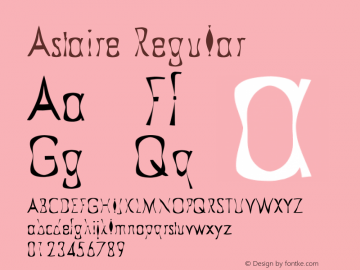 Astaire Regular Unknown Font Sample