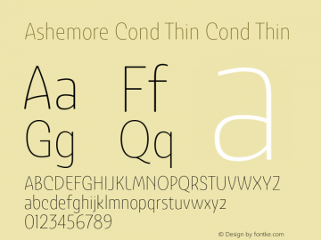 Ashemore Cond Thin Cond Thin 1.000图片样张