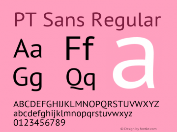 PT Sans Regular Version 2.003图片样张