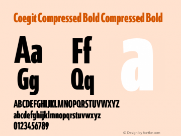 Coegit Compressed Bold Compressed Bold Version 1.000 Font Sample