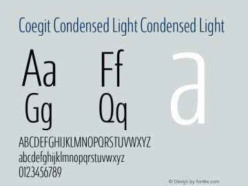 Coegit Condensed Light Condensed Light Version 1.000图片样张