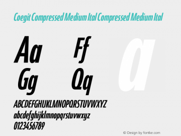 Coegit Compressed Medium Ital Compressed Medium Ital Version 1.000图片样张