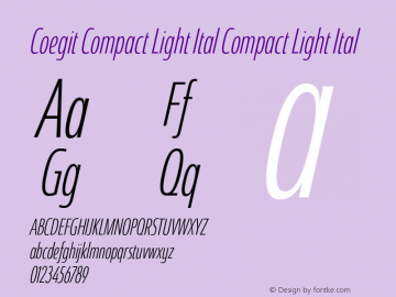 Coegit Compact Light Ital Compact Light Ital Version 1.000图片样张