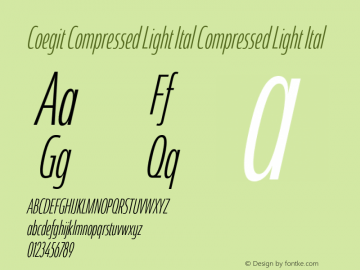 Coegit Compressed Light Ital Compressed Light Ital Version 1.000图片样张