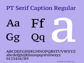 PT Serif Caption Regular Version 1.000图片样张