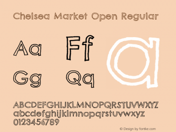 Chelsea Market Open Font Family Chelsea Market Open Uncategorized Typeface Fontke Com