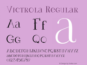 Victrola Regular 001.000 Font Sample