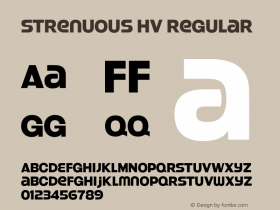 Strenuous Hv Regular OTF 4.000;PS 001.001;Core 1.0.29 Font Sample