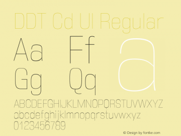 DDT Cd Ul Regular Version 1.004 Font Sample