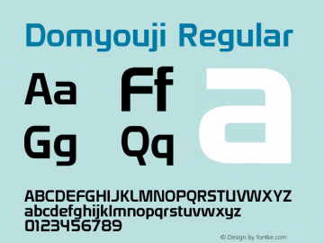 Domyouji Regular Version 1.004 Font Sample