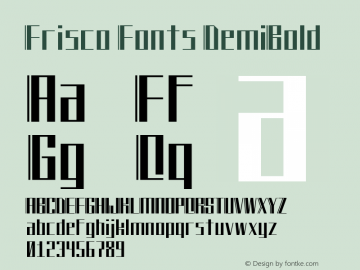 Frisco Fonts DemiBold Unknown图片样张