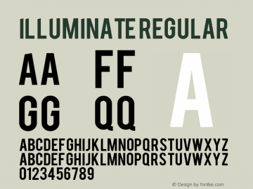 Illuminate Regular Version 1.000;PS 001.001;hotconv 1.0.56图片样张