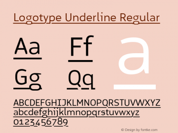 Logotype Underline Regular Version 1.000图片样张