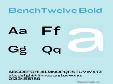 BenchTwelve Bold Version 1 Font Sample