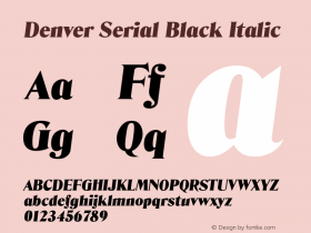 Denver Serial Black Italic Version 1.000图片样张