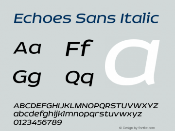 Echoes Sans Italic 001.000图片样张