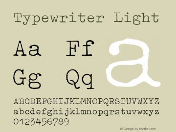 Typewriter Light Version 001.000图片样张