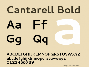 Cantarell Bold Version 0.0.10 Font Sample