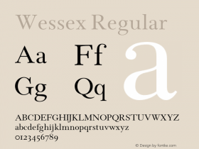 Wessex Regular Version 001.000 Font Sample