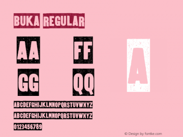 BUKA Regular 1.000 Font Sample