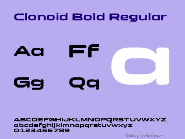 Clonoid Bold Regular Version 1.000图片样张