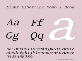 Linux Libertine Mono T Book Version 5.1.7 Font Sample