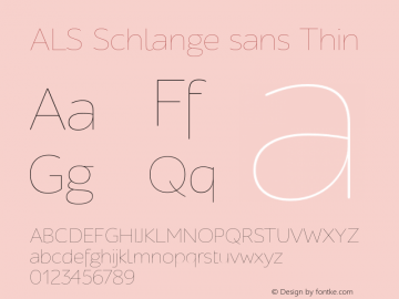 ALS Schlange sans Thin Version 1.000图片样张