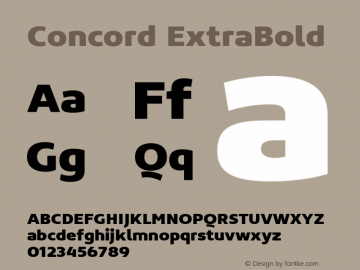 Concord ExtraBold 001.001 Font Sample