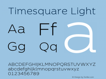 Timesquare Light Version 1.008图片样张