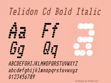 Telidon Cd Bold Italic Version 2.01 2003图片样张