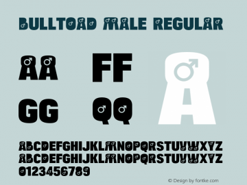 Bulltoad Male Regular OTF 1.000;PS 001.001;Core 1.0.29 Font Sample