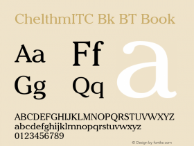 ChelthmITC Bk BT Book mfgpctt-v4.4 Dec 14 1998图片样张