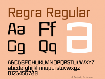 Regra Regular Version 001.000 Font Sample