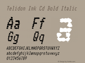 Telidon Ink Cd Bold Italic Version 2.01 2003图片样张