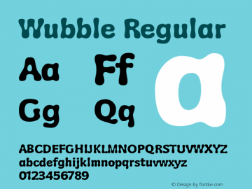 Wubble Regular Version 1.000 2005 initial release图片样张