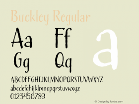 Buckley Regular Version 1.000 Font Sample