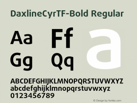 DaxlineCyrTF-Bold Regular Version 004.460图片样张