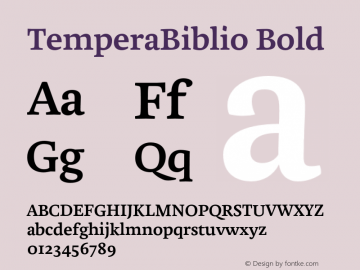 TemperaBiblio Bold Version 1.0图片样张