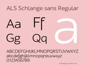 ALS Schlange sans Regular Version 1.000图片样张