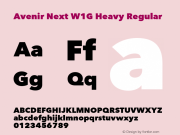 Avenir Next W1G Heavy Regular Version 1.00图片样张