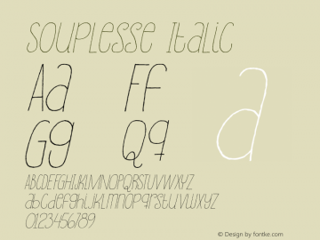 Souplesse Italic Version 1.000图片样张