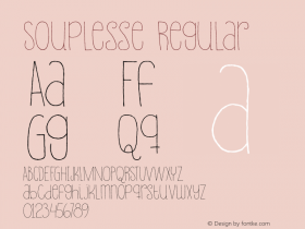 Souplesse Regular Version 1.000 Font Sample