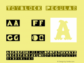 ToyBlock Regular Altsys Fontographer 3.5  3/29/92图片样张